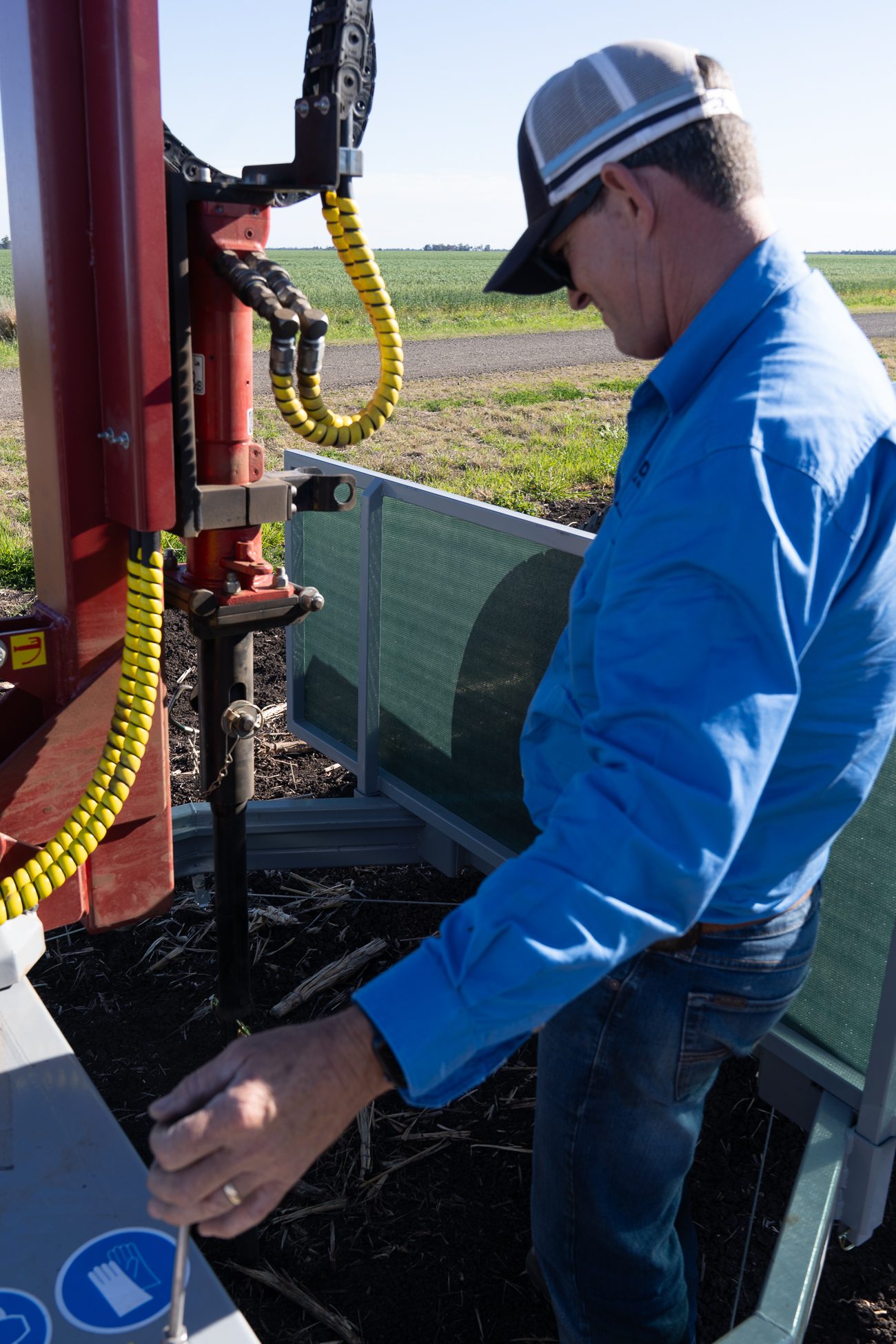 Jeremy Dawson inspecting a broadacre paddock