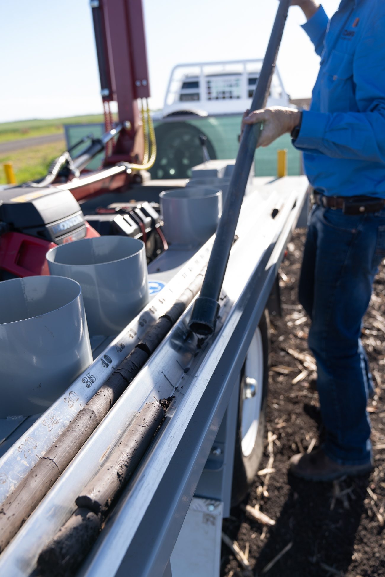 Field equipment in operation